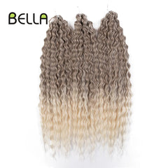 Bella Synthetic Hair Extensions Water Wave Crochet Hair 24 Inch Passion Twist Hair For Women Cosplay 3Ps/Lot Blonde Pink Color