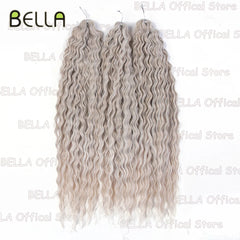 Bella Synthetic Hair Extensions Water Wave Crochet Hair 24 Inch Passion Twist Hair For Women Cosplay 3Ps/Lot Blonde Pink Color