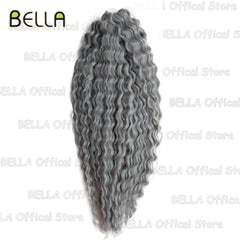 Bella Synthetic Hair Extensions Water Wave Crochet Hair 24 Inch Passion Twist Hair For Women Cosplay 3Ps/Lot Blonde Pink Color