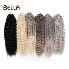 Bella Synthetic Hair Extensions Water Wave Crochet Hair 24 Inch Passion Twist Hair For Women Cosplay 3Ps/Lot Blonde Pink Color