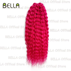 Bella Synthetic Hair Extensions Water Wave Crochet Hair 24 Inch Passion Twist Hair For Women Cosplay 3Ps/Lot Blonde Pink Color