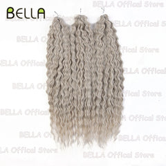 Bella Synthetic Hair Extensions Water Wave Crochet Hair 24 Inch Passion Twist Hair For Women Cosplay 3Ps/Lot Blonde Pink Color