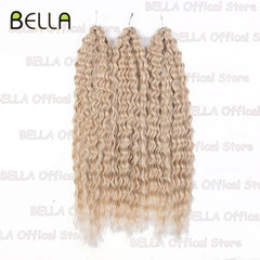 Bella Synthetic Hair Extensions Water Wave Crochet Hair 24 Inch Passion Twist Hair For Women Cosplay 3Ps/Lot Blonde Pink Color