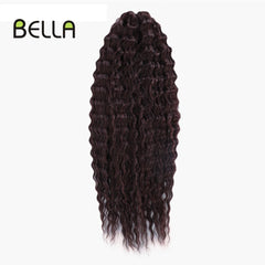 Bella Synthetic Hair Extensions Water Wave Crochet Hair 24 Inch Passion Twist Hair For Women Cosplay 3Ps/Lot Blonde Pink Color