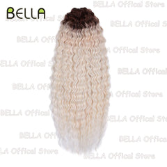 Bella Synthetic Hair Extensions Water Wave Crochet Hair 24 Inch Passion Twist Hair For Women Cosplay 3Ps/Lot Blonde Pink Color