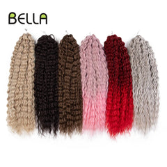 Bella Synthetic Hair Extensions Water Wave Crochet Hair 24 Inch Passion Twist Hair For Women Cosplay 3Ps/Lot Blonde Pink Color