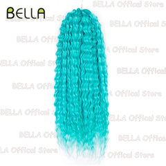 Bella Synthetic Hair Extensions Water Wave Crochet Hair 24 Inch Passion Twist Hair For Women Cosplay 3Ps/Lot Blonde Pink Color