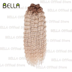 Bella Synthetic Hair Extensions Water Wave Crochet Hair 24 Inch Passion Twist Hair For Women Cosplay 3Ps/Lot Blonde Pink Color