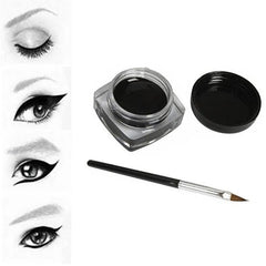 Black Eyeliner Cream Waterproof Beauty Cosmetics Long Lasting Eyeliner Gel Eyeshadow Makeup Tools With Brush Set Eye Liner