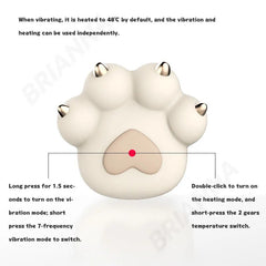 Cat paw vibrator cartoon cute soft silicone cat paw clitoral stimulation vibrators Heating charge sex toys for women massage