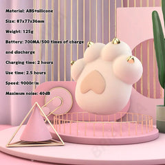 Cat paw vibrator cartoon cute soft silicone cat paw clitoral stimulation vibrators Heating charge sex toys for women massage