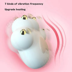 Cat paw vibrator cartoon cute soft silicone cat paw clitoral stimulation vibrators Heating charge sex toys for women massage