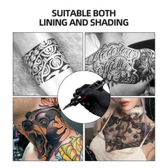 CkeyiN Professional Tattoo Kit Powerful Rotary Tattoo Machine Permanent Body Art Pen With Cartridge Needles For Beginners Artist