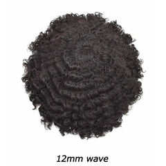 Curly Toupee For Men Durable Mono Curly Hair System Unit for Black Men Male Hair Prosthesis Wigs For Men 6&quot; Human Hair Men's Wig