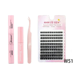 DIY Lashes Extension Kit for Gluing  Lashes Accessories Lash Bond and Seal Eyelashes 240 PCS Lash Clusters Makeup Set