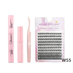 DIY Lashes Extension Kit for Gluing  Lashes Accessories Lash Bond and Seal Eyelashes 240 PCS Lash Clusters Makeup Set