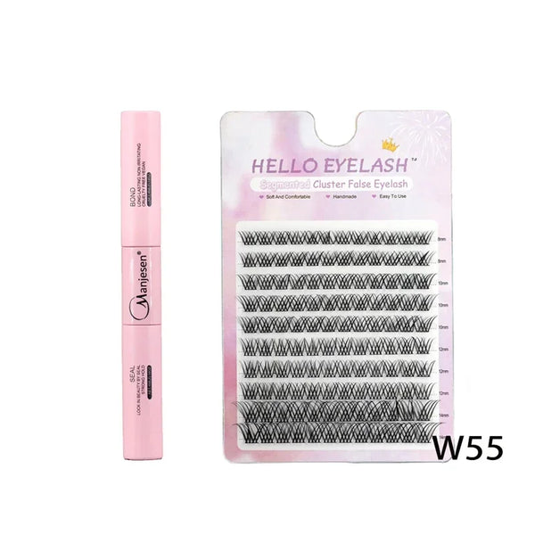 DIY Lashes Extension Kit for Gluing  Lashes Accessories Lash Bond and Seal Eyelashes 240 PCS Lash Clusters Makeup Set