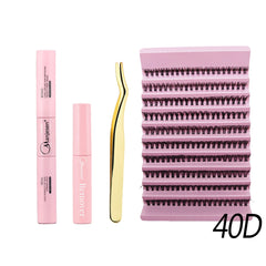 DIY Makeup Set Lash Bunches Bond and Seal Eyelash Glue Remover Applicator Lash Clusters Eyelash Extensions Complete Kit