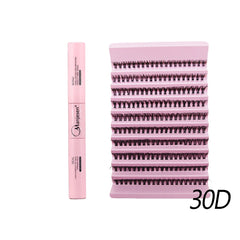 DIY Makeup Set Lash Bunches Bond and Seal Eyelash Glue Remover Applicator Lash Clusters Eyelash Extensions Complete Kit