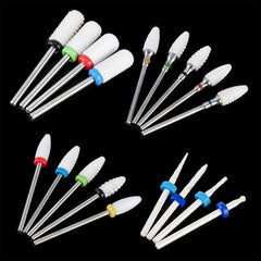 Dmoley Ceramic Nail Drill Bit For Electric Manicure Drills Machine Milling Cutter Nail Files Buffer Nail Art Equipment Accessory