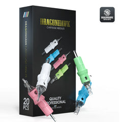 Dragonhawk Nieuwe Make-Up Tattoo Cartridge 08/10/12 Ronde Liner Rl Wegwerp Gesteriliseerd Machine Pen Grip 20 Stks/doos