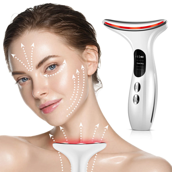 EMS Face Neck Lift Beauty Device Facial Massager LED Double Chin Remover Skin Rejuvenation Tightening Anti Wrinkle