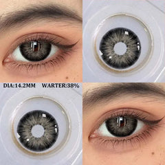 EYESHARE New Colored Contact Lenses Natural Brown Contact Fashion Blue Green Lenses Yearly 1 Pair/2pcs High Quality Gray Pupils