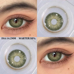 EYESHARE New Colored Contact Lenses Natural Brown Contact Fashion Blue Green Lenses Yearly 1 Pair/2pcs High Quality Gray Pupils