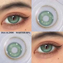 EYESHARE New Colored Contact Lenses Natural Brown Contact Fashion Blue Green Lenses Yearly 1 Pair/2pcs High Quality Gray Pupils