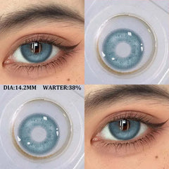 EYESHARE New Colored Contact Lenses Natural Brown Contact Fashion Blue Green Lenses Yearly 1 Pair/2pcs High Quality Gray Pupils