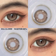 EYESHARE New Colored Contact Lenses Natural Brown Contact Fashion Blue Green Lenses Yearly 1 Pair/2pcs High Quality Gray Pupils