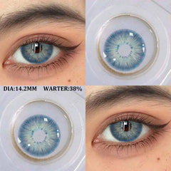 EYESHARE New Colored Contact Lenses Natural Brown Contact Fashion Blue Green Lenses Yearly 1 Pair/2pcs High Quality Gray Pupils