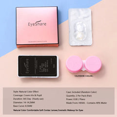 EYESHARE New Colored Contact Lenses Natural Brown Contact Fashion Blue Green Lenses Yearly 1 Pair/2pcs High Quality Gray Pupils