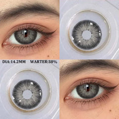 EYESHARE New Colored Contact Lenses Natural Brown Contact Fashion Blue Green Lenses Yearly 1 Pair/2pcs High Quality Gray Pupils