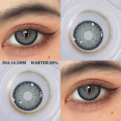 EYESHARE New Colored Contact Lenses Natural Brown Contact Fashion Blue Green Lenses Yearly 1 Pair/2pcs High Quality Gray Pupils