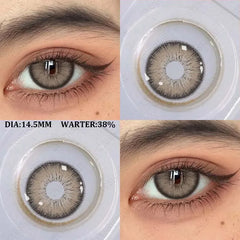 EYESHARE New Colored Contact Lenses Natural Brown Contact Fashion Blue Green Lenses Yearly 1 Pair/2pcs High Quality Gray Pupils