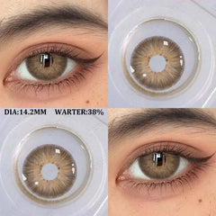 EYESHARE New Colored Contact Lenses Natural Brown Contact Fashion Blue Green Lenses Yearly 1 Pair/2pcs High Quality Gray Pupils