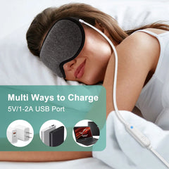 Electric Heated Eye Mask Relieve Fatigue Dilute Dark Circles 3D Warm Therapy Eye Shade Massager Shading Blindfold Sleep Aids