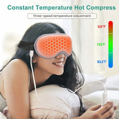 Electric Heated Eye Mask Relieve Fatigue Dilute Dark Circles 3D Warm Therapy Eye Shade Massager Shading Blindfold Sleep Aids