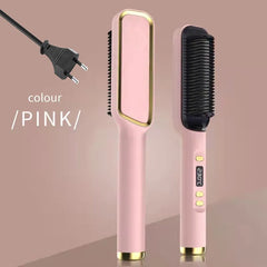 Electric Hot Comb Multifunctional Straight Hair Straightener Comb Negative Ion Anti-Scalding Styling Tool Straightening Brush