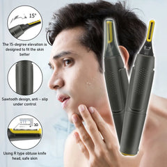 Electric Nose Ear Hair Trimmer Ultra Thin Precision Trimmer Portable Ear Trimmer for Men Nose Hair Shaver Waterproof Safe Clean