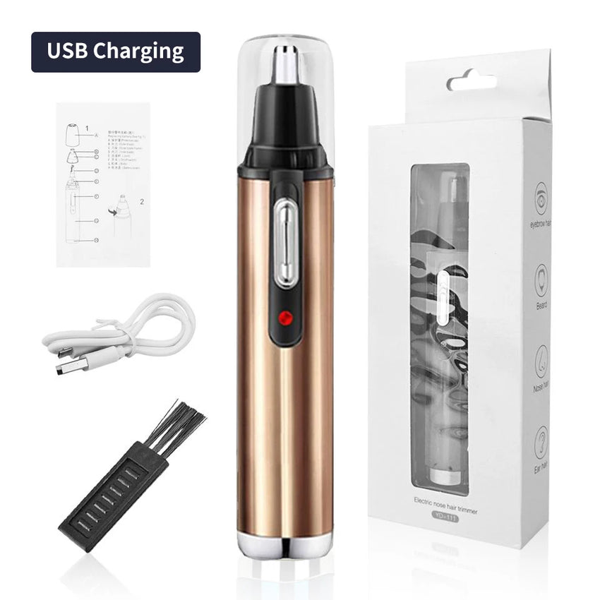 Electric Nose Hair Trimmer Men's Nose and Ear Remover USB Rechargeable Automatic Waterproof Washable Portable Electric Shaving