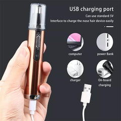 Electric Nose Hair Trimmer Men's Nose and Ear Remover USB Rechargeable Automatic Waterproof Washable Portable Electric Shaving