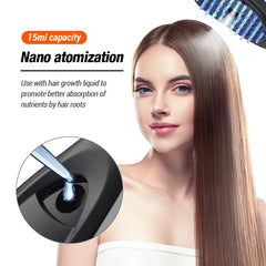 Electric Scalp Massage Comb Blue Red Light Therapy Vibration Head Massager Comb Hair Growth Oil Nano Sprayer Nourish Scalp Brush