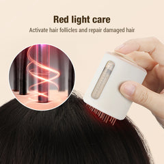 Electric Vibration Head Massage Comb + 30ml Hair Growth Oil Red Light Therapy Micro-current Hair Massager Comb Scalp Applicator