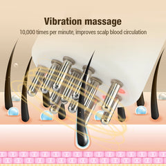 Electric Vibration Head Massage Comb + 30ml Hair Growth Oil Red Light Therapy Micro-current Hair Massager Comb Scalp Applicator