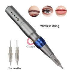 Electric Wireless Tattoo Machine Pen Cordless Permanent Makeup Eyebrow Machine with 4 Levels speed for Tattoo Brows lip eyeliner