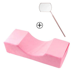 Eyelash Extension Pillow with Pocket Checking Mirror Grafted Eyelashes Soft Foam Lash Cushion Neck Support Beauty Makeup Tools