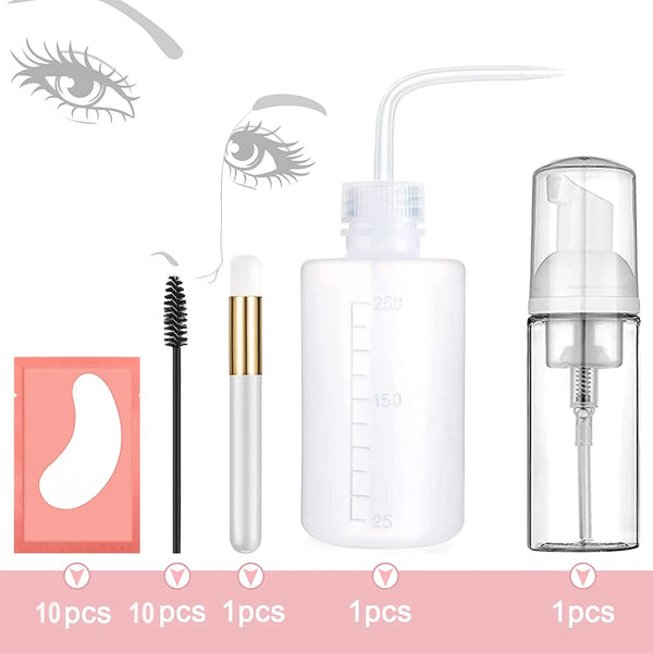 Eyelash Extension Supplies Kit for Beginner Mascara Wands Applicator Microbrush Tweezers Glue Ring Eye Pad Lash Accessories