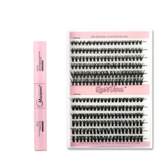 Eyelashes 240 PCS Clusters Lash Bond and Seal Makeup Set DIY Lashes Extension Kit for Gluing  Lashes Accessories Lash Clusters